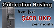 Colocation hosting from just $400 HKD per month!